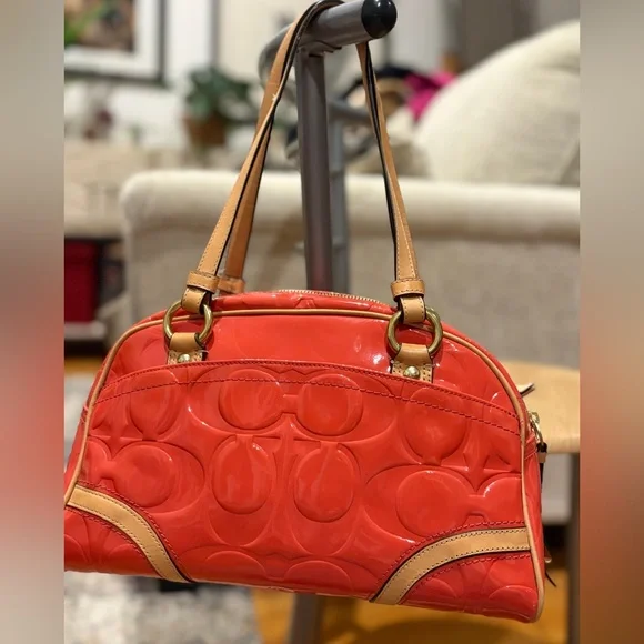 Coach Peyton Embossed Patent Leather Satchel - Picture 6 of 17